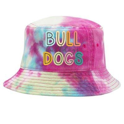 Bulldogs Mascot School Spirit Sports Cheer Fan Team Gift Tie-Dyed Bucket Hat