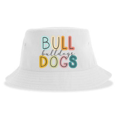 Bulldogs Mascot School Spirit Sports Cheer Fan Team Gift Sustainable Bucket Hat