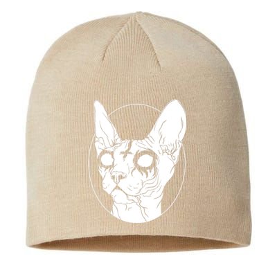 Black Metal Sphynx Cat I Goth And Death Metal Sustainable Beanie