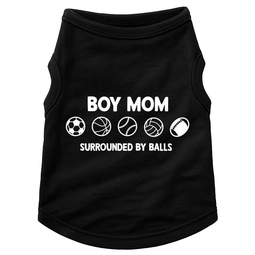 Boy Mom Surrounded By Balls Meaningful Gift Doggie Tank