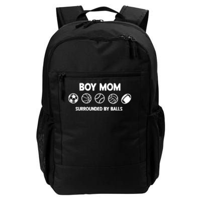 Boy Mom Surrounded By Balls Meaningful Gift Daily Commute Backpack