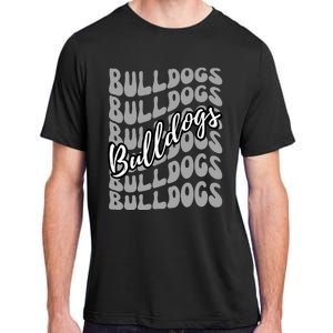 Bulldogs Mascot School Sports Fan Team Spirit Heart Adult ChromaSoft Performance T-Shirt