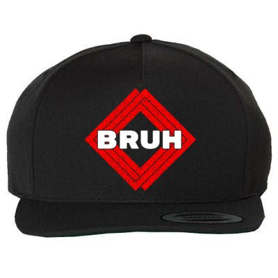 Bruh Meme Slang Boy Girl Teens Gen Z Meme Bruh Wool Snapback Cap