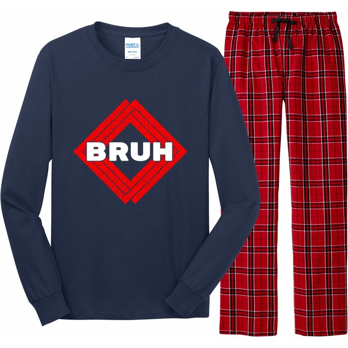 Bruh Meme Slang Boy Girl Teens Gen Z Meme Bruh Long Sleeve Pajama Set