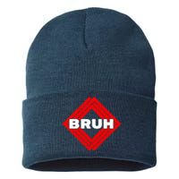 Bruh Meme Slang Boy Girl Teens Gen Z Meme Bruh Sustainable Knit Beanie