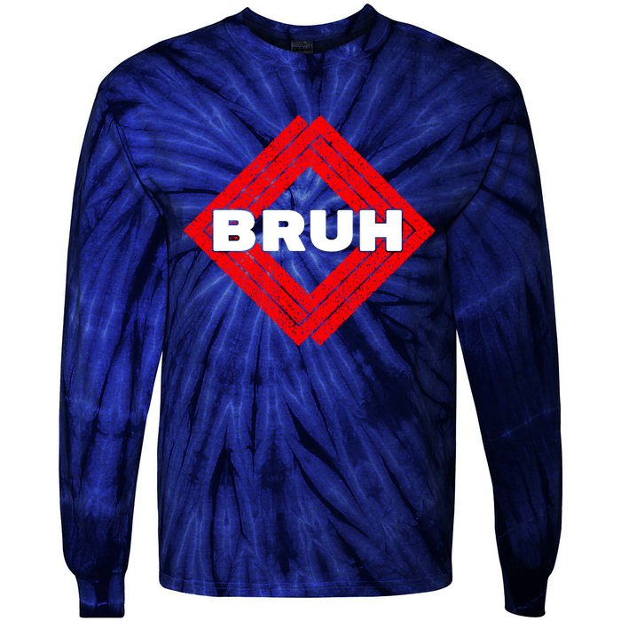 Bruh Meme Slang Boy Girl Teens Gen Z Meme Bruh Tie-Dye Long Sleeve Shirt