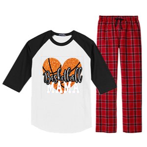 Basketball Mama Sports Mom Gift Raglan Sleeve Pajama Set