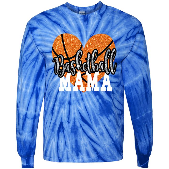 Basketball Mama Sports Mom Gift Tie-Dye Long Sleeve Shirt