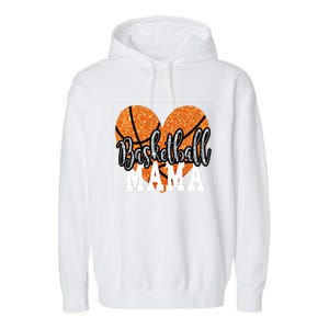 Basketball Mama Sports Mom Gift Garment-Dyed Fleece Hoodie