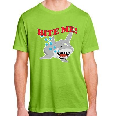 Bite Me Shark Funny Shark Humor Gift Adult ChromaSoft Performance T-Shirt