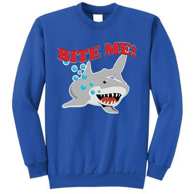 Bite Me Shark Funny Shark Humor Gift Sweatshirt