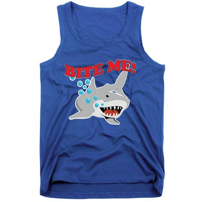 Bite Me Shark Funny Shark Humor Gift Tank Top