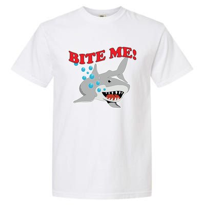 Bite Me Shark Funny Shark Humor Gift Garment-Dyed Heavyweight T-Shirt