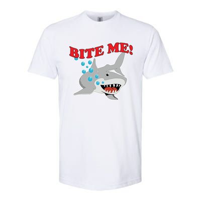 Bite Me Shark Funny Shark Humor Gift Softstyle CVC T-Shirt