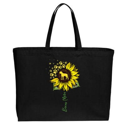 Boxer Mom Sunflower Boxer Dog Gifts Dog Mom Mama Cotton Canvas Jumbo Tote