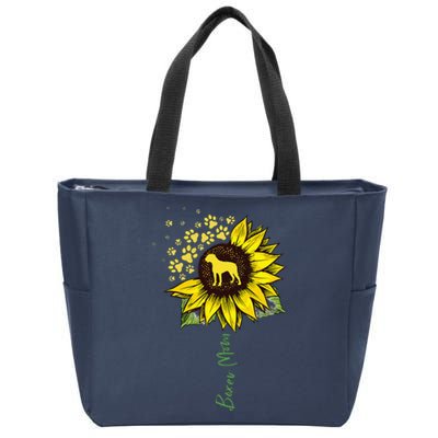 Boxer Mom Sunflower Boxer Dog Gifts Dog Mom Mama Zip Tote Bag