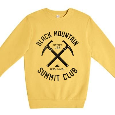 Black Mountain Summit Club I Climbed Black Mountain Kentucky Gift Premium Crewneck Sweatshirt