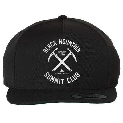 Black Mountain Summit Club I Climbed Black Mountain Kentucky Gift Wool Snapback Cap
