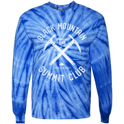 Black Mountain Summit Club I Climbed Black Mountain Kentucky Gift Tie-Dye Long Sleeve Shirt