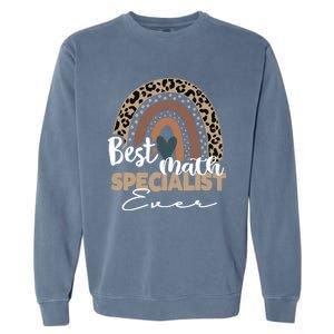 Best Math Specialist Ever Boho Rainbow Teacher Appreciation Cool Gift Garment-Dyed Sweatshirt