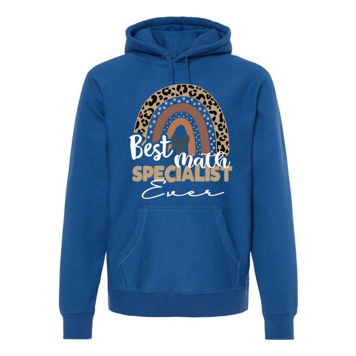 Best Math Specialist Ever Boho Rainbow Teacher Appreciation Cool Gift Premium Hoodie