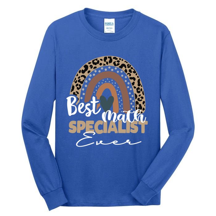 Best Math Specialist Ever Boho Rainbow Teacher Appreciation Cool Gift Tall Long Sleeve T-Shirt