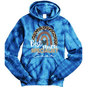 Best Math Specialist Ever Boho Rainbow Teacher Appreciation Cool Gift Tie Dye Hoodie