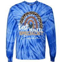 Best Math Specialist Ever Boho Rainbow Teacher Appreciation Cool Gift Tie-Dye Long Sleeve Shirt