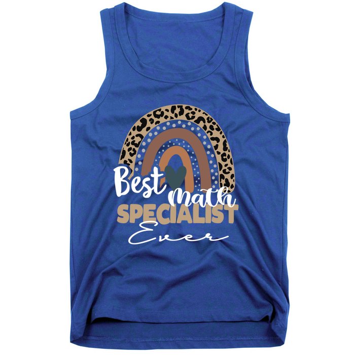 Best Math Specialist Ever Boho Rainbow Teacher Appreciation Cool Gift Tank Top