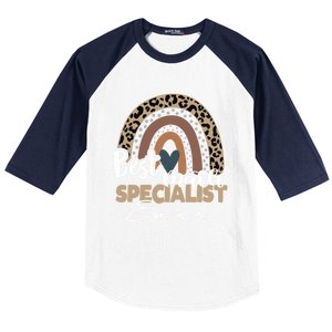 Best Math Specialist Ever Boho Rainbow Teacher Appreciation Cool Gift Baseball Sleeve Shirt