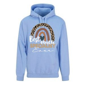 Best Math Specialist Ever Boho Rainbow Teacher Appreciation Cool Gift Unisex Surf Hoodie