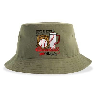 Baseball Mama Sport Mom Women Mothers Day 2024 Sustainable Bucket Hat