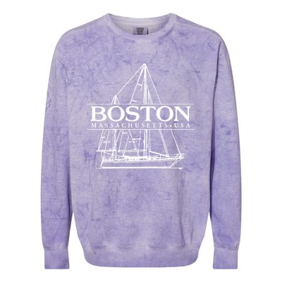 Boston Massachusetts Souvenir Sailing Great Gift Colorblast Crewneck Sweatshirt