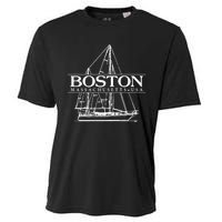 Boston Massachusetts Souvenir Sailing Great Gift Cooling Performance Crew T-Shirt