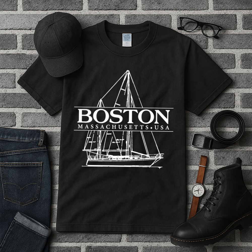 Boston Massachusetts Souvenir Sailing Great Gift Tall T-Shirt