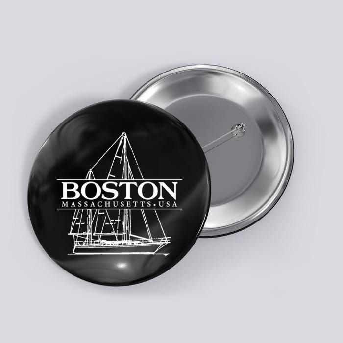 Boston Massachusetts Souvenir Sailing Great Gift Button