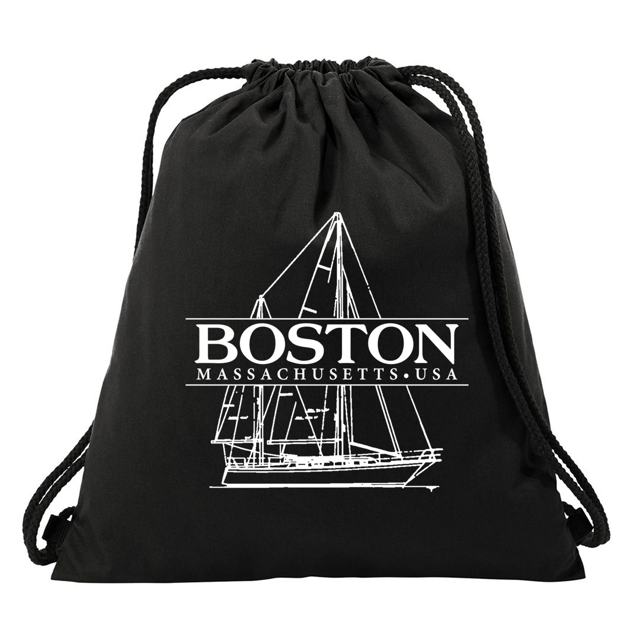 Boston Massachusetts Souvenir Sailing Great Gift Drawstring Bag
