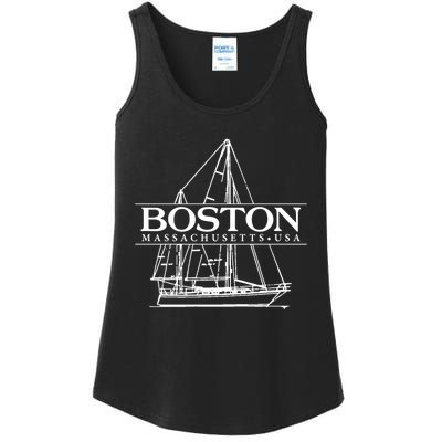 Boston Massachusetts Souvenir Sailing Great Gift Ladies Essential Tank