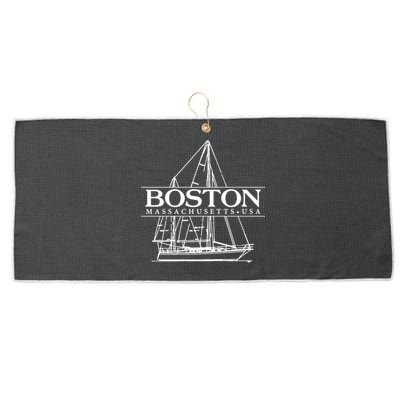 Boston Massachusetts Souvenir Sailing Great Gift Large Microfiber Waffle Golf Towel