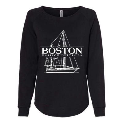 Boston Massachusetts Souvenir Sailing Great Gift Womens California Wash Sweatshirt