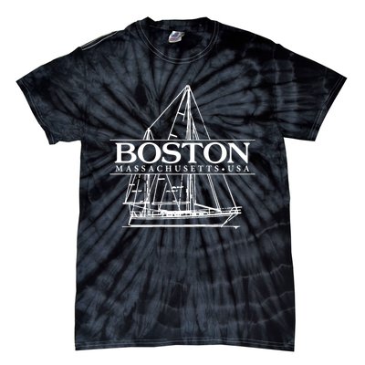 Boston Massachusetts Souvenir Sailing Great Gift Tie-Dye T-Shirt