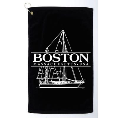 Boston Massachusetts Souvenir Sailing Great Gift Platinum Collection Golf Towel