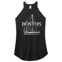 Boston Massachusetts Souvenir Sailing Great Gift Women's Perfect Tri Rocker Tank