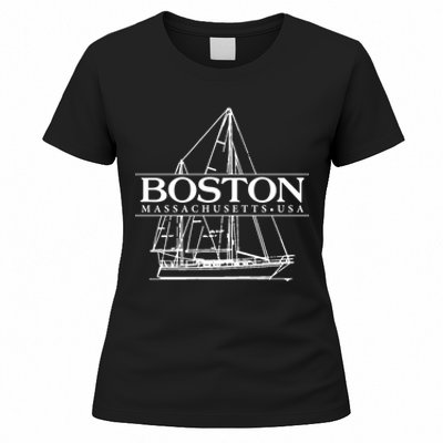 Boston Massachusetts Souvenir Sailing Great Gift Women's T-Shirt