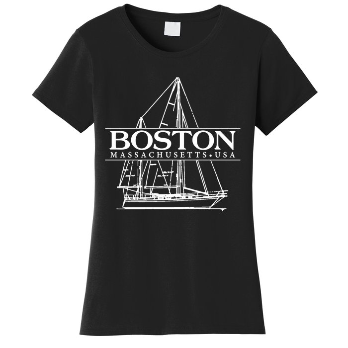 Boston Massachusetts Souvenir Sailing Great Gift Women's T-Shirt