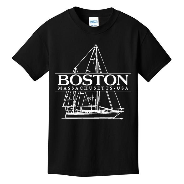 Boston Massachusetts Souvenir Sailing Great Gift Kids T-Shirt