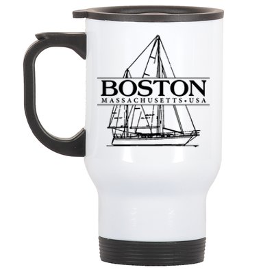 Boston Massachusetts Souvenir Sailing Great Gift Stainless Steel Travel Mug