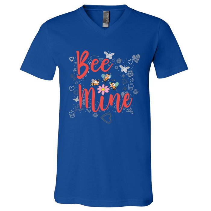 Bee Mine Sweethearts Friends Friends Valentines Day Gift V-Neck T-Shirt