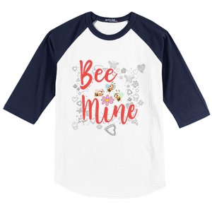 Bee Mine Sweethearts Friends Friends Valentines Day Gift Baseball Sleeve Shirt