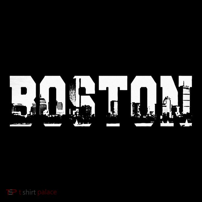 Boston Massachusetts Skyline Graphic Apparel Tall T-Shirt